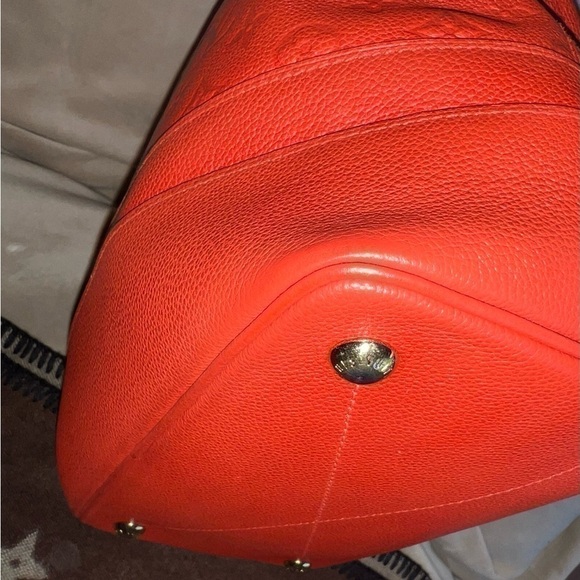 LOUIS VUITTON EMPREINTE LEATHER RED CITADINE PM TOTE BAG - Picture 8 of 14